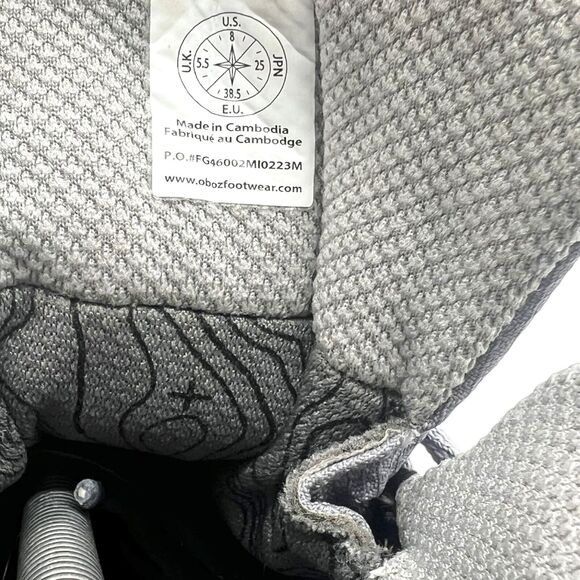 Oboz Boots Women Size 8 Katabatic Mid BDry Waterproof Hiking Trails Drizzle - Picture 7 of 7